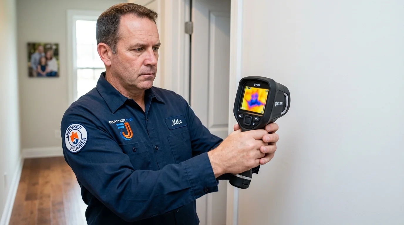 Thermal imaging leak detection by Johns Plumbing LLC in Eastman